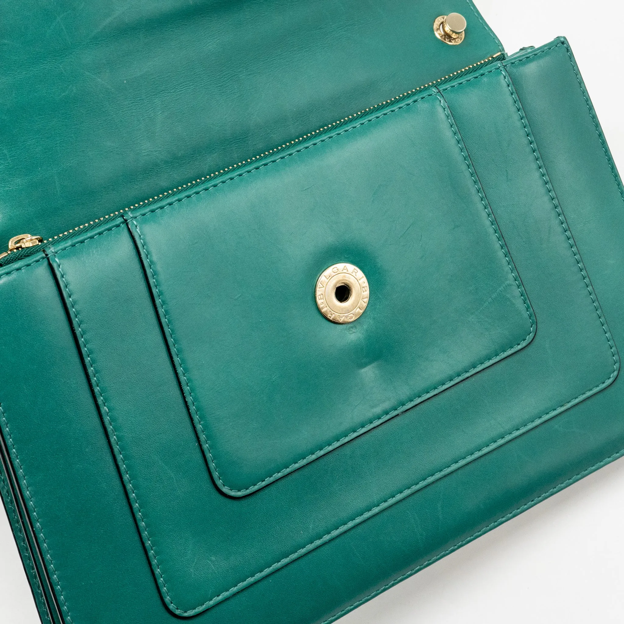 Bvlgari Serpenti Forever Bag Calfskin Green LGHW