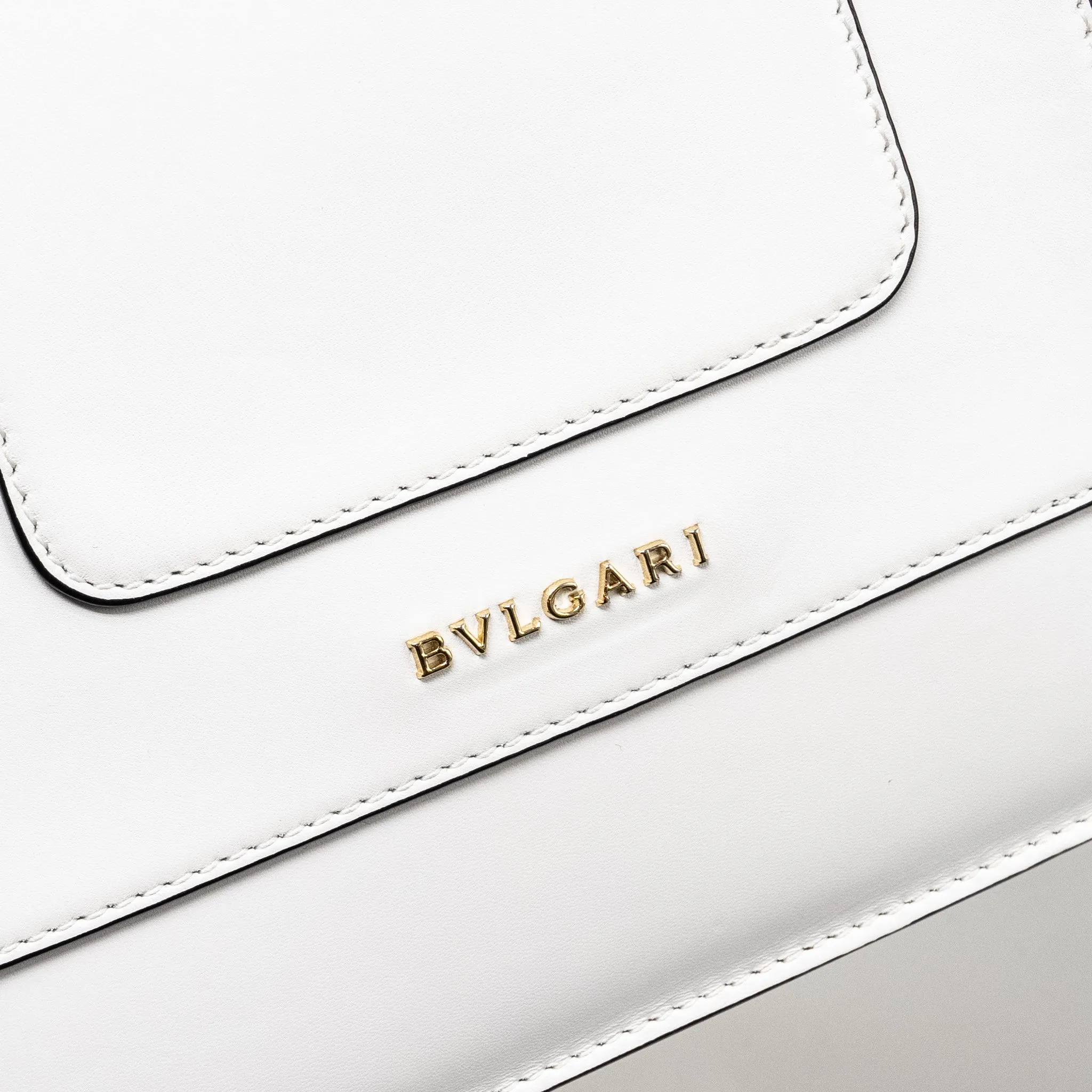 Bvlgari Serpenti Forever Chain Bag Calfskin White LGHW