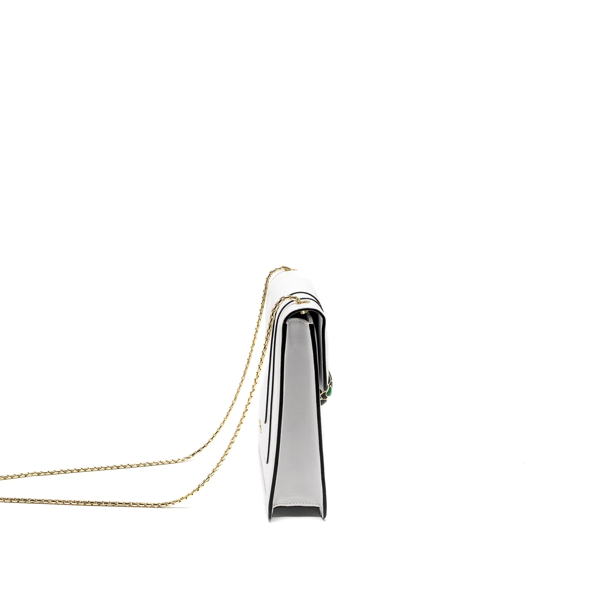 Bvlgari Serpenti Forever Chain Bag Calfskin White LGHW