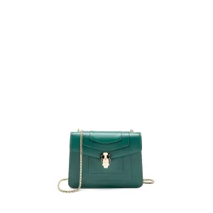 Bvlgari Serpenti Forever Crossbody Bag Calfskin Green LGHW