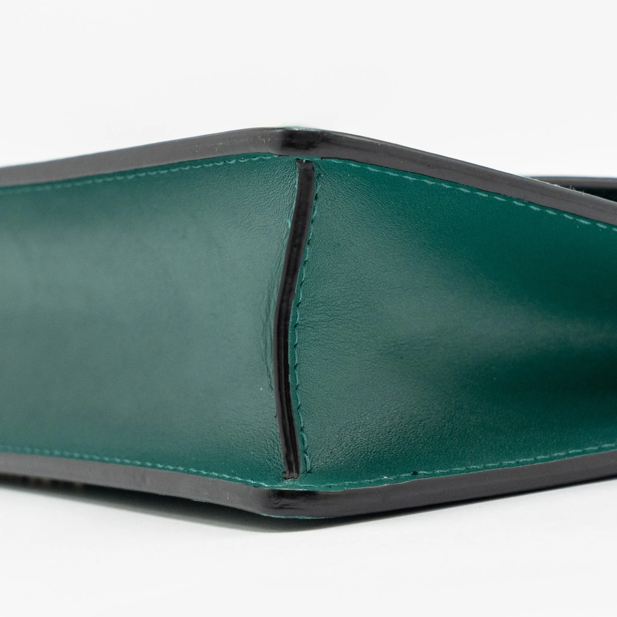 Bvlgari Serpenti Forever Wallet on Chain Calfskin Green LGHW