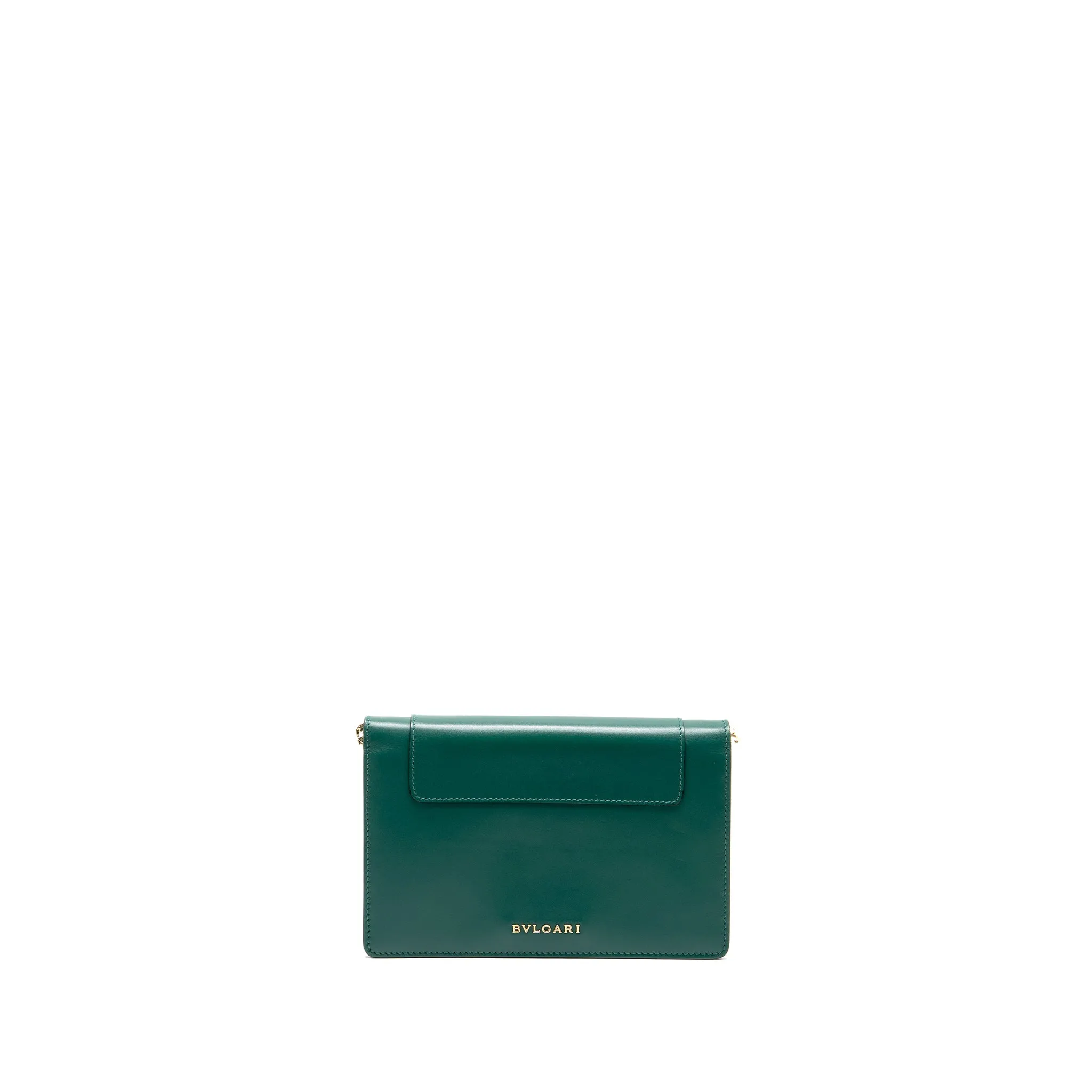 Bvlgari Serpenti Forever Wallet on Chain Calfskin Green LGHW