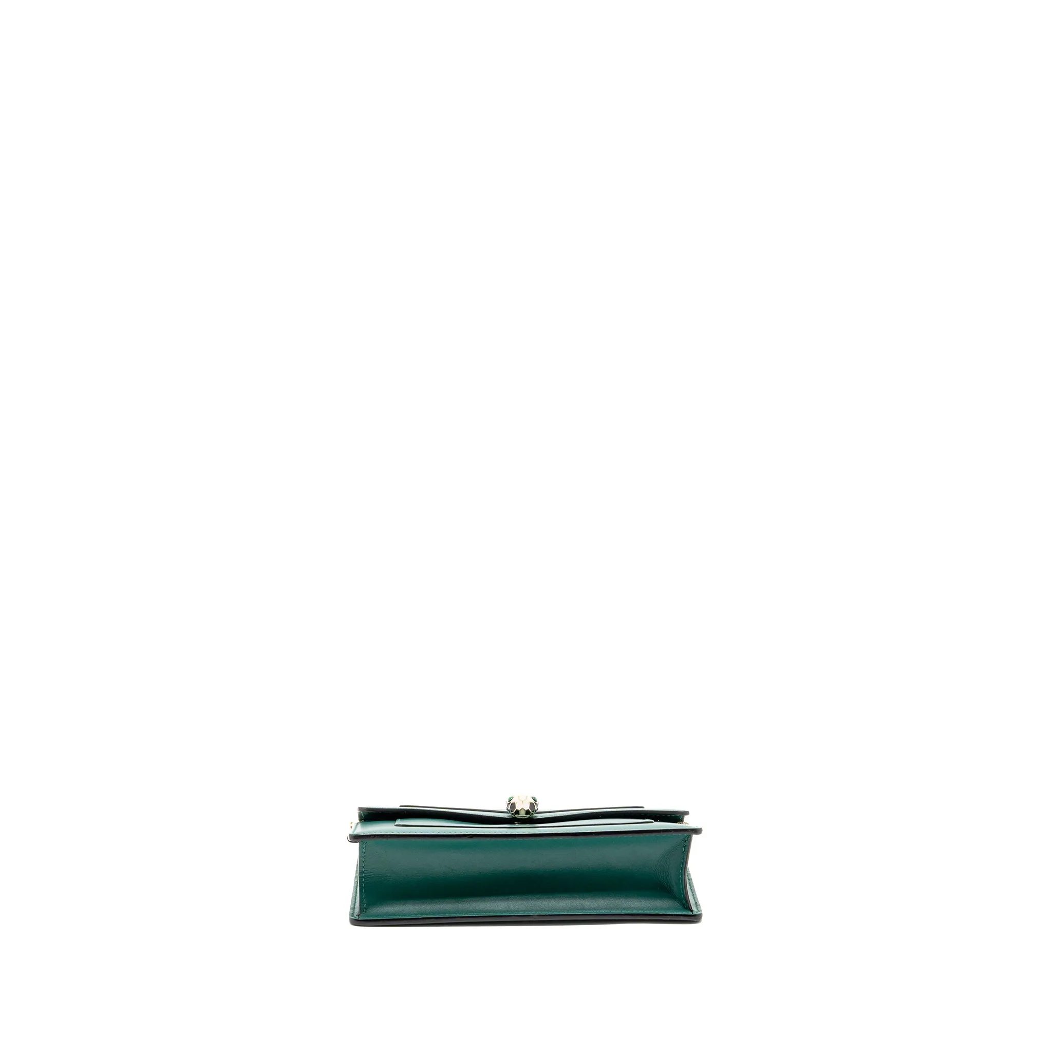 Bvlgari Serpenti Forever Wallet on Chain Calfskin Green LGHW