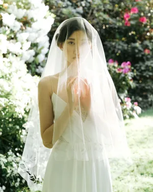 Cascading Leaves Circular Veil
