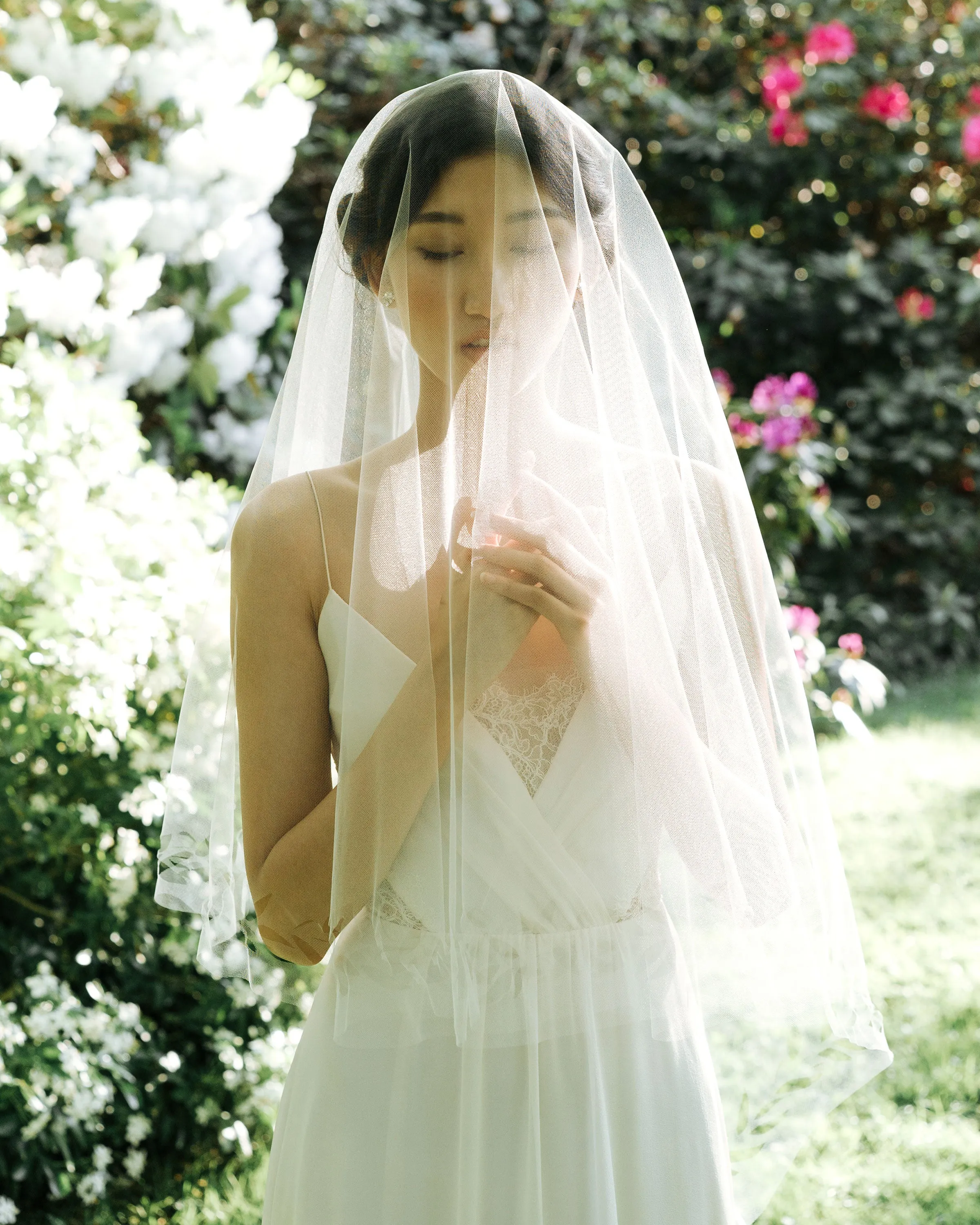 Cascading Leaves Circular Veil