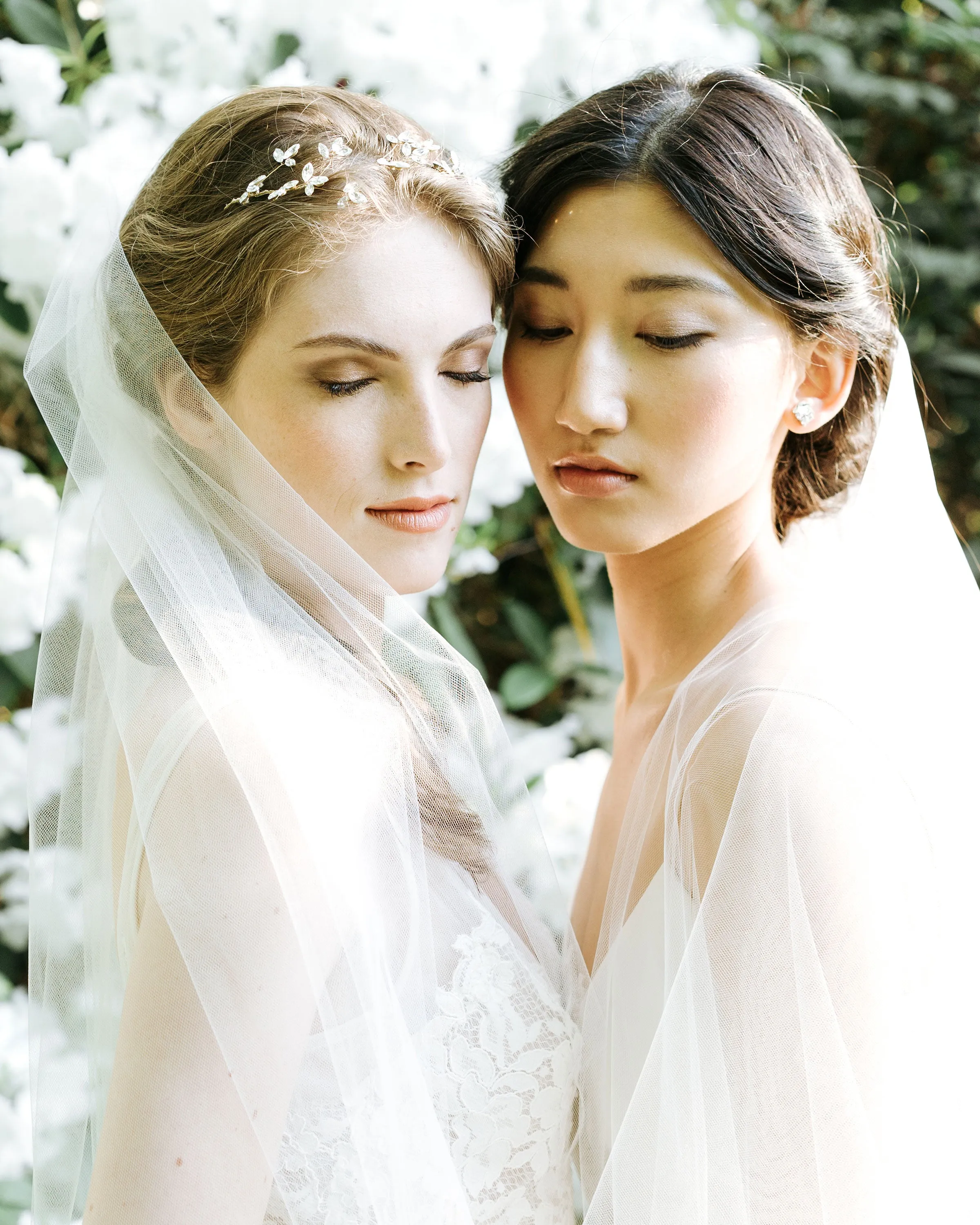 Cascading Leaves Circular Veil