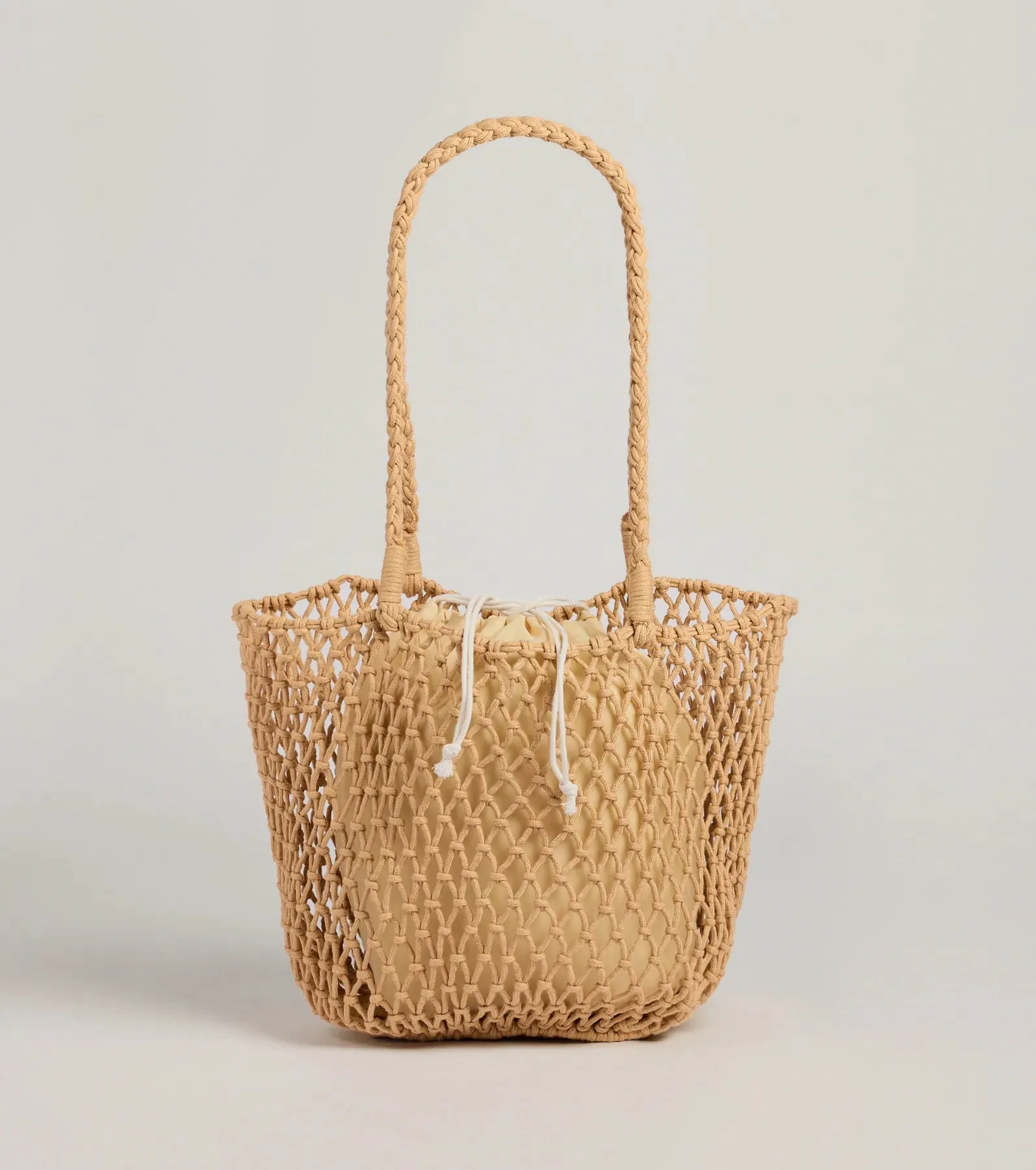 Casual Trendsetter Open Weave Tote Bag