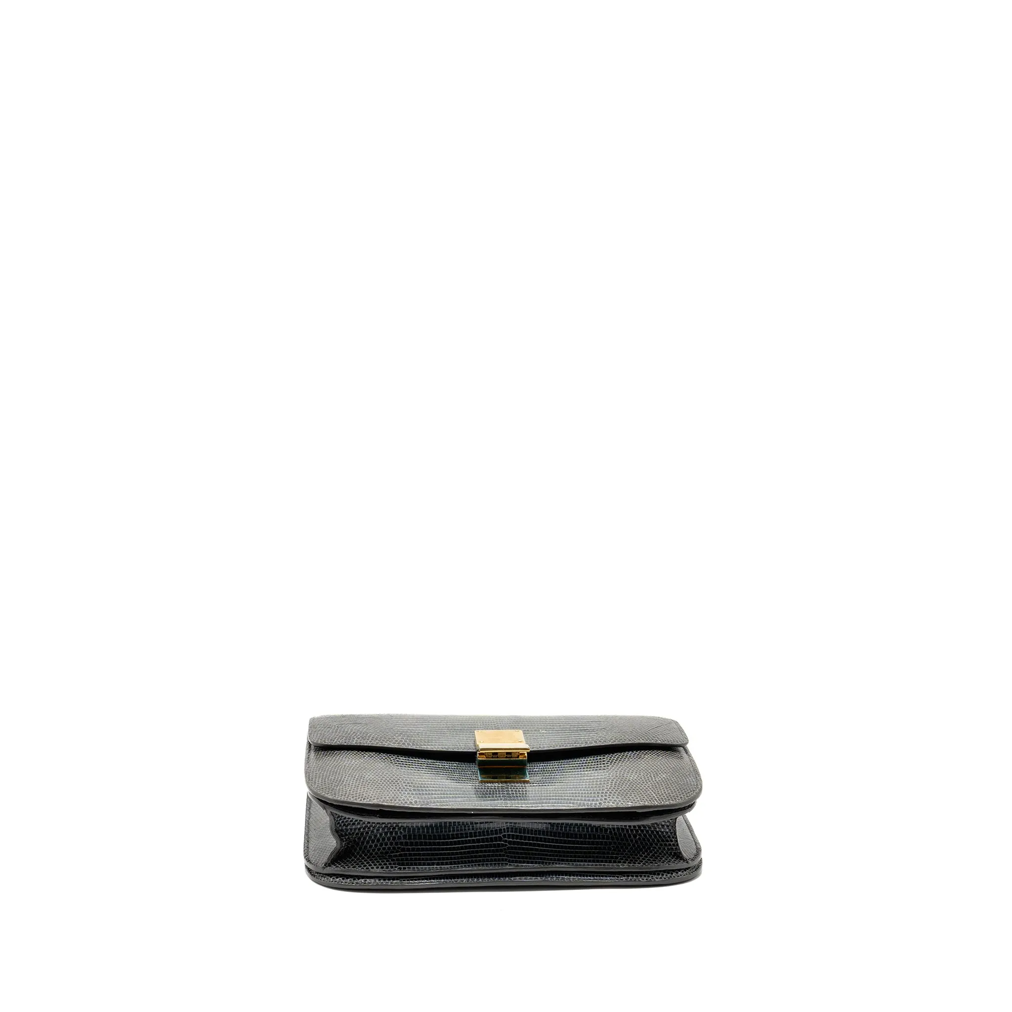 Celine Medium Box Bag Lizard Grey GHW