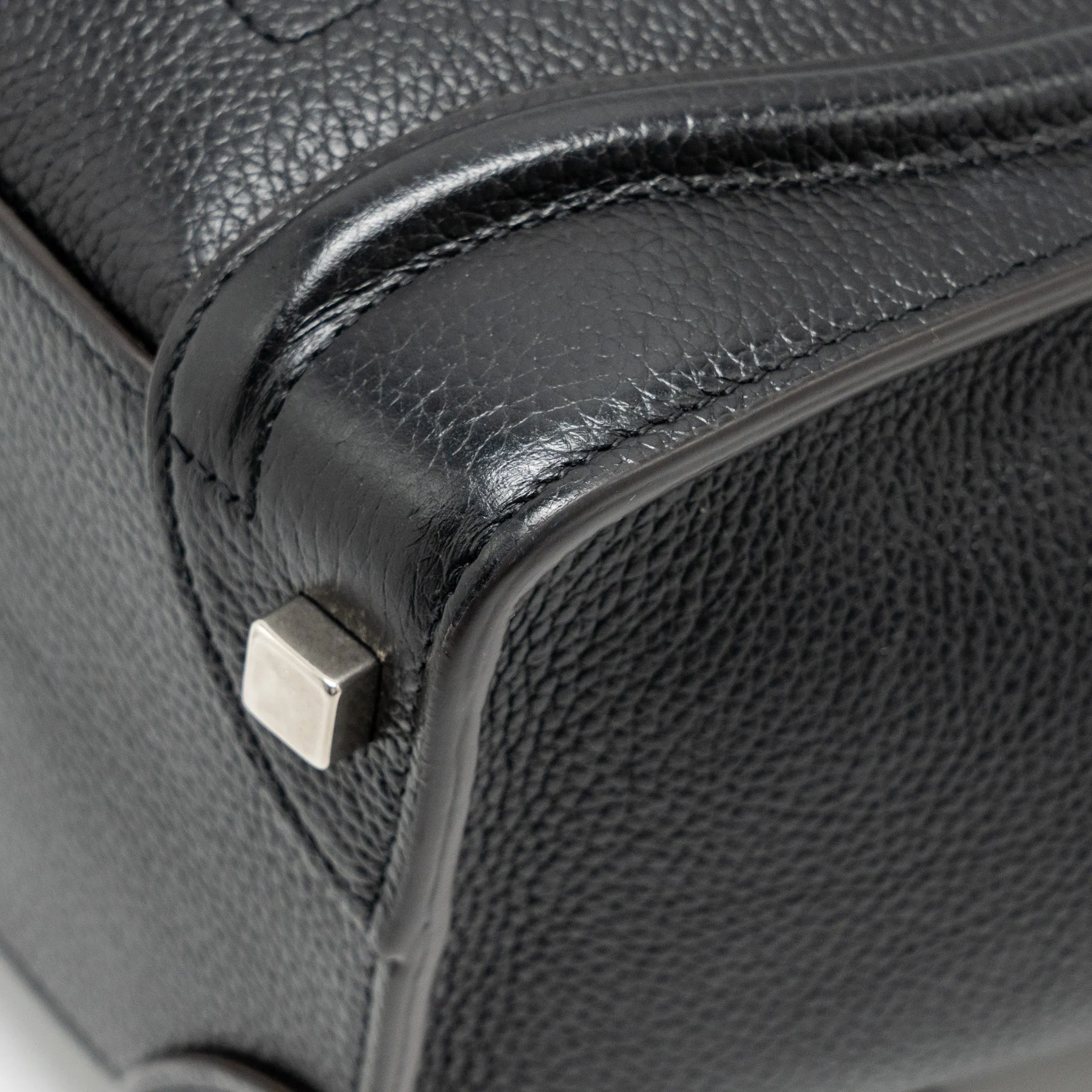 Celine Micro Luggage Bag Calfskin Black SHW