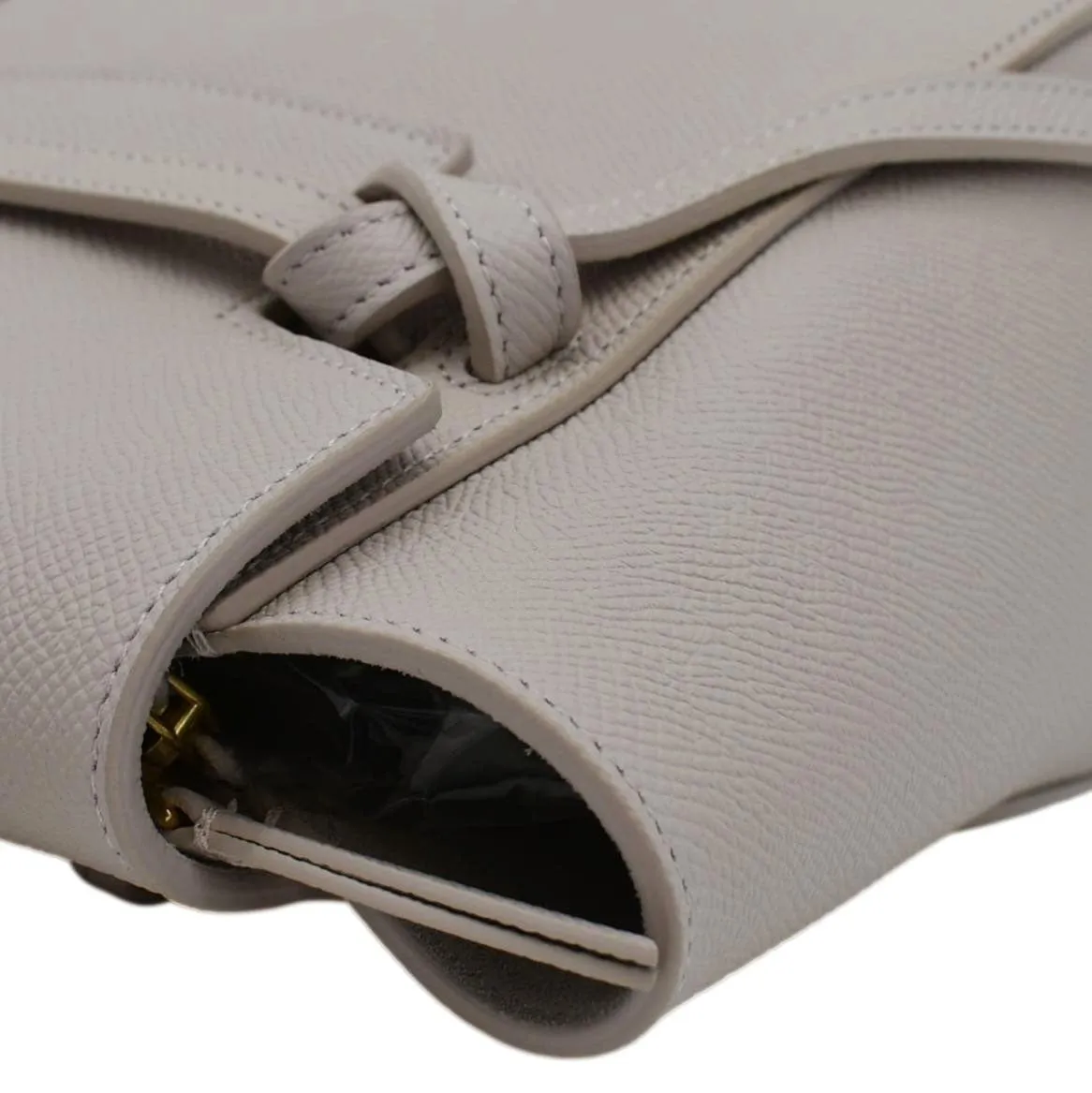 CELINE Nano Belt Grained Leather Shoulder Bag Light Pink