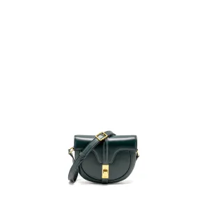 Celine Small Besace Bag Calfskin Dark Green GHW