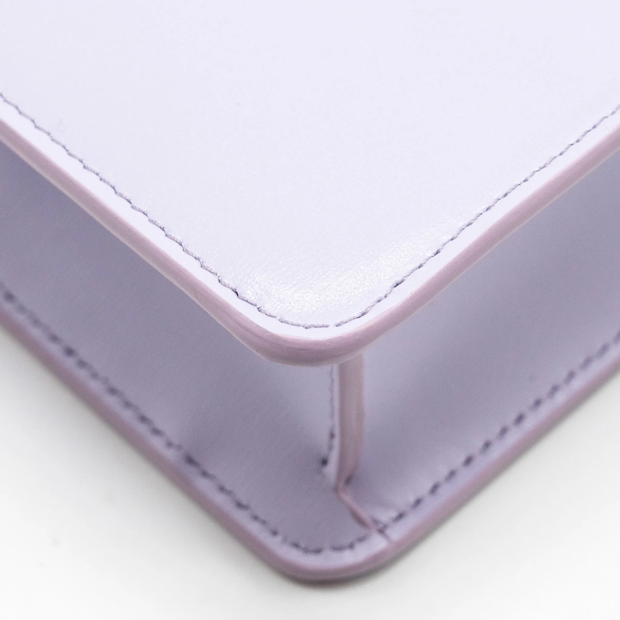 Celine Triomphe Wallet on Chain Margo Shiny Calfskin Light Lavender GHW