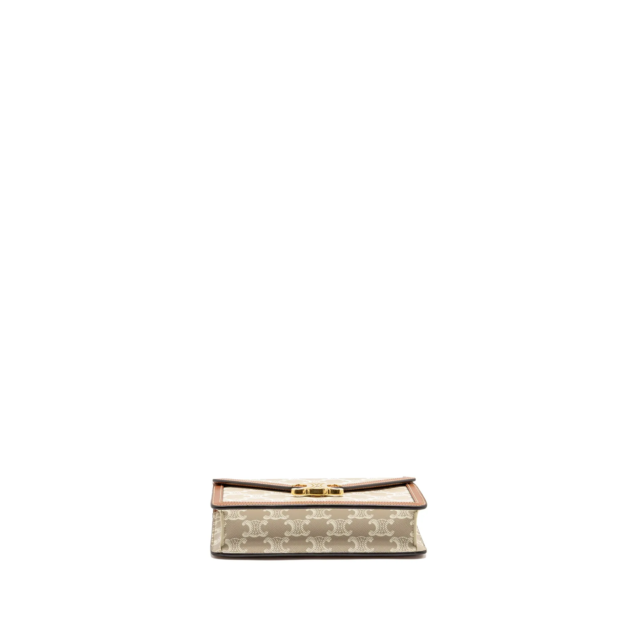 Celine Wallet on Chain Margo Triomphe Canvas/Calfskin GHW