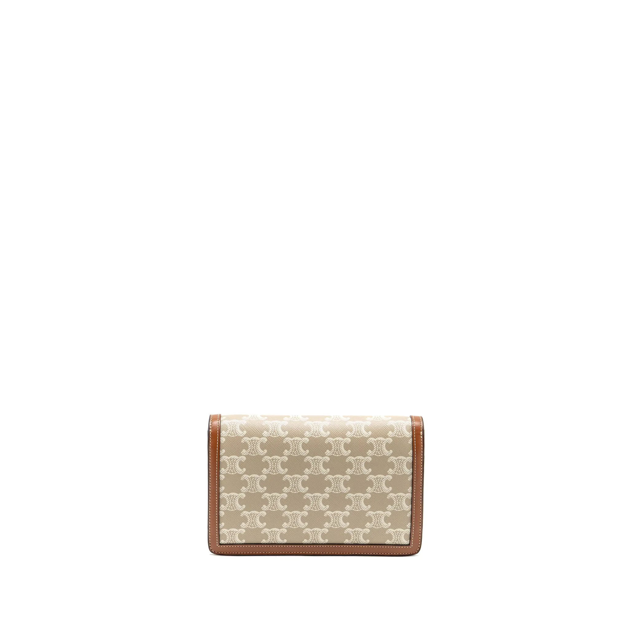 Celine Wallet on Chain Margo Triomphe Canvas/Calfskin GHW