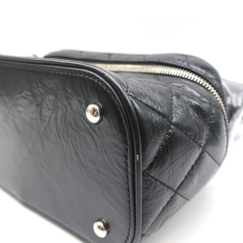 Chanel Aquarium Backpack Black Crumpled Leather & Transparent PVC Small Bag