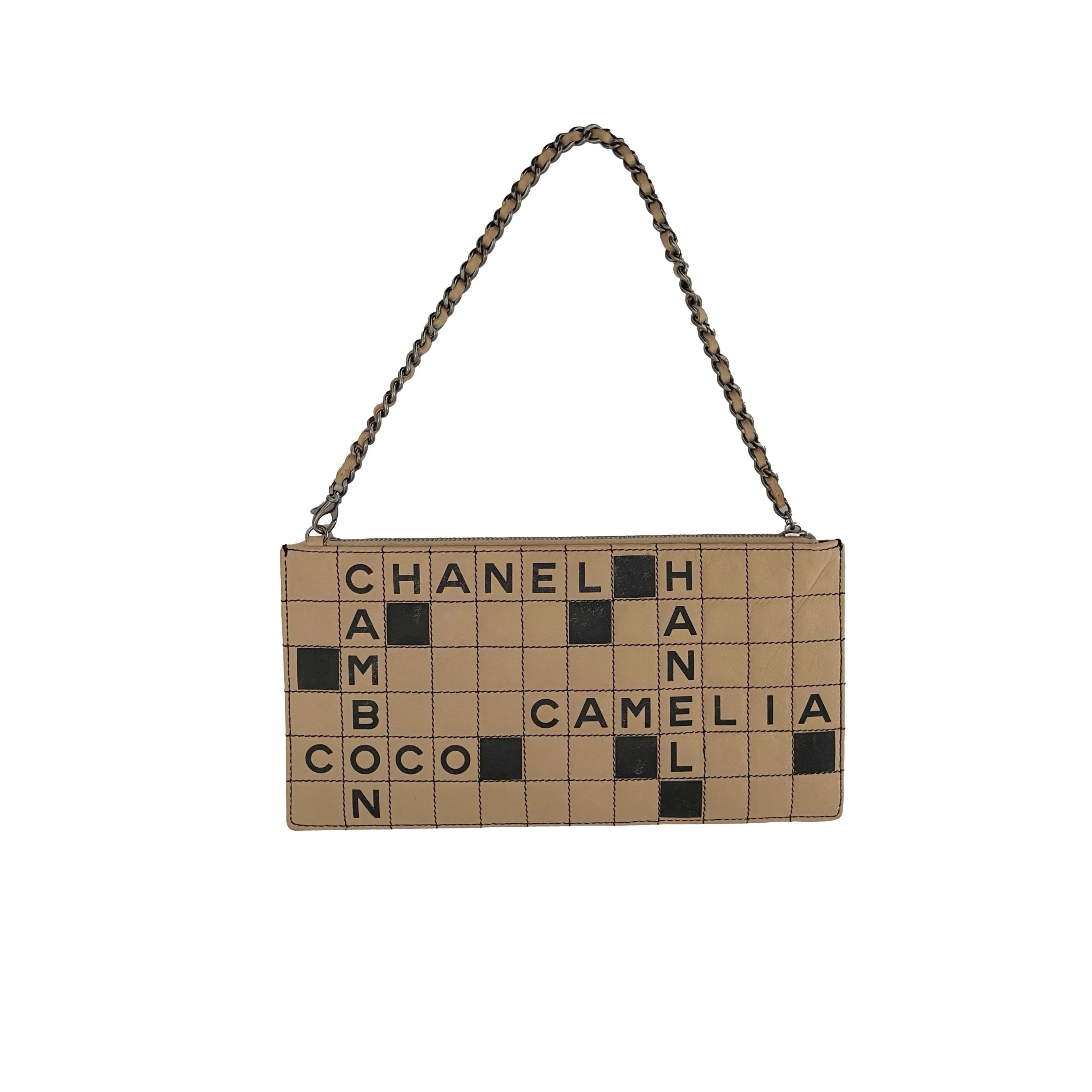 Chanel Beige Crossword Shoulder Bag