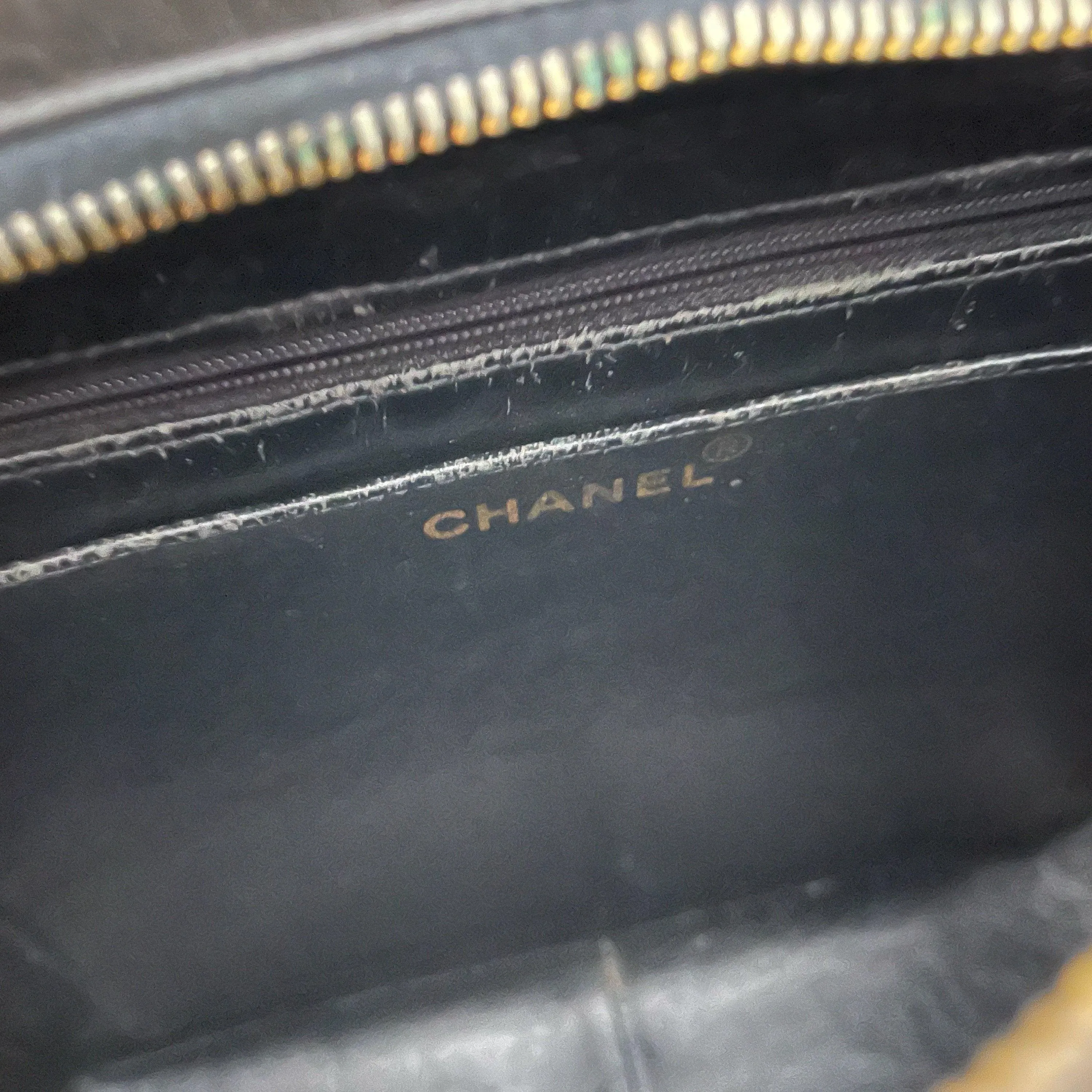 Chanel Black Patent Backpack