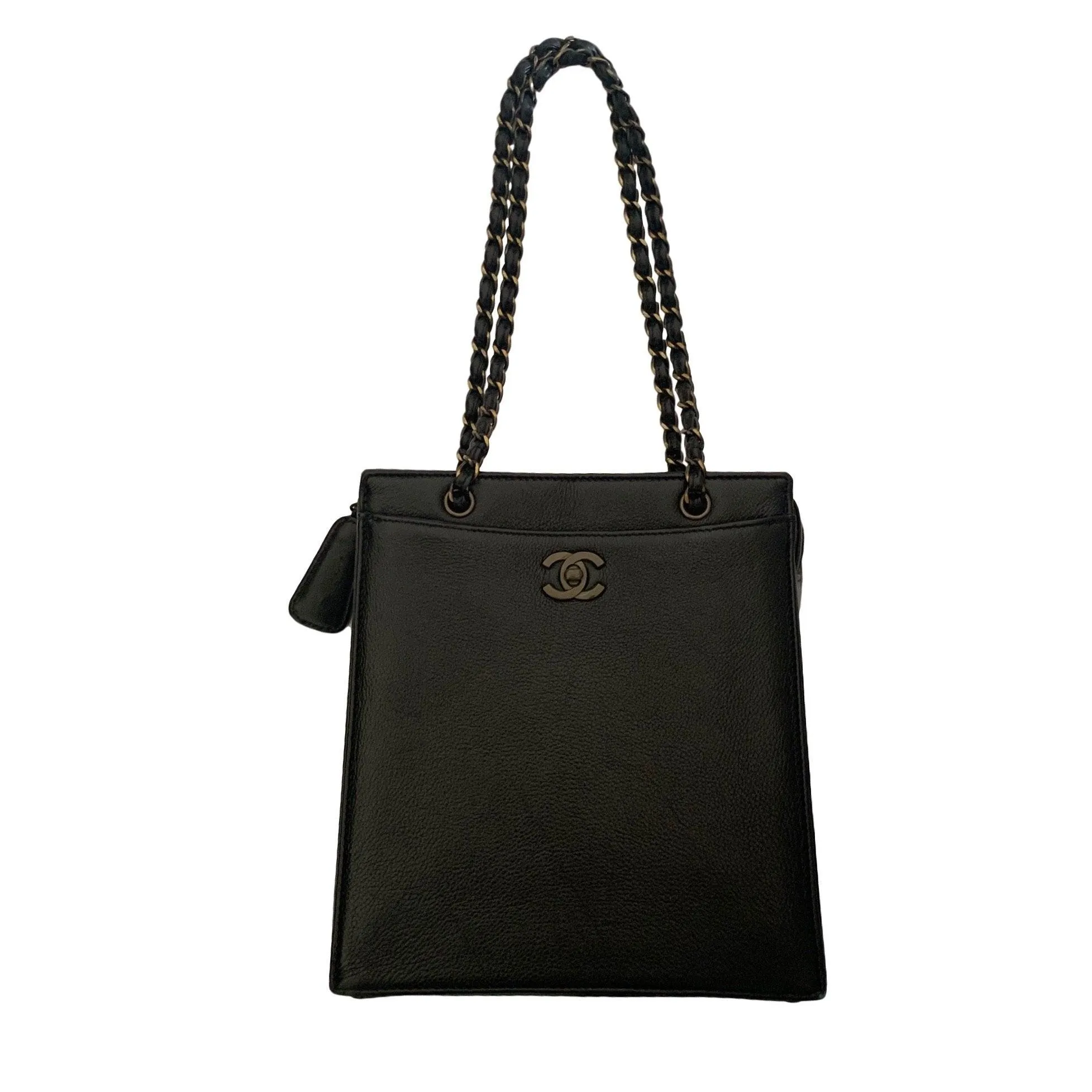 Chanel Black Small Caviar Chain Bag