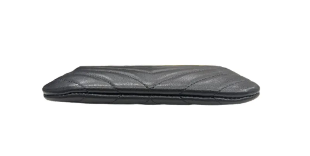 Chanel Chevron Zip Pouch