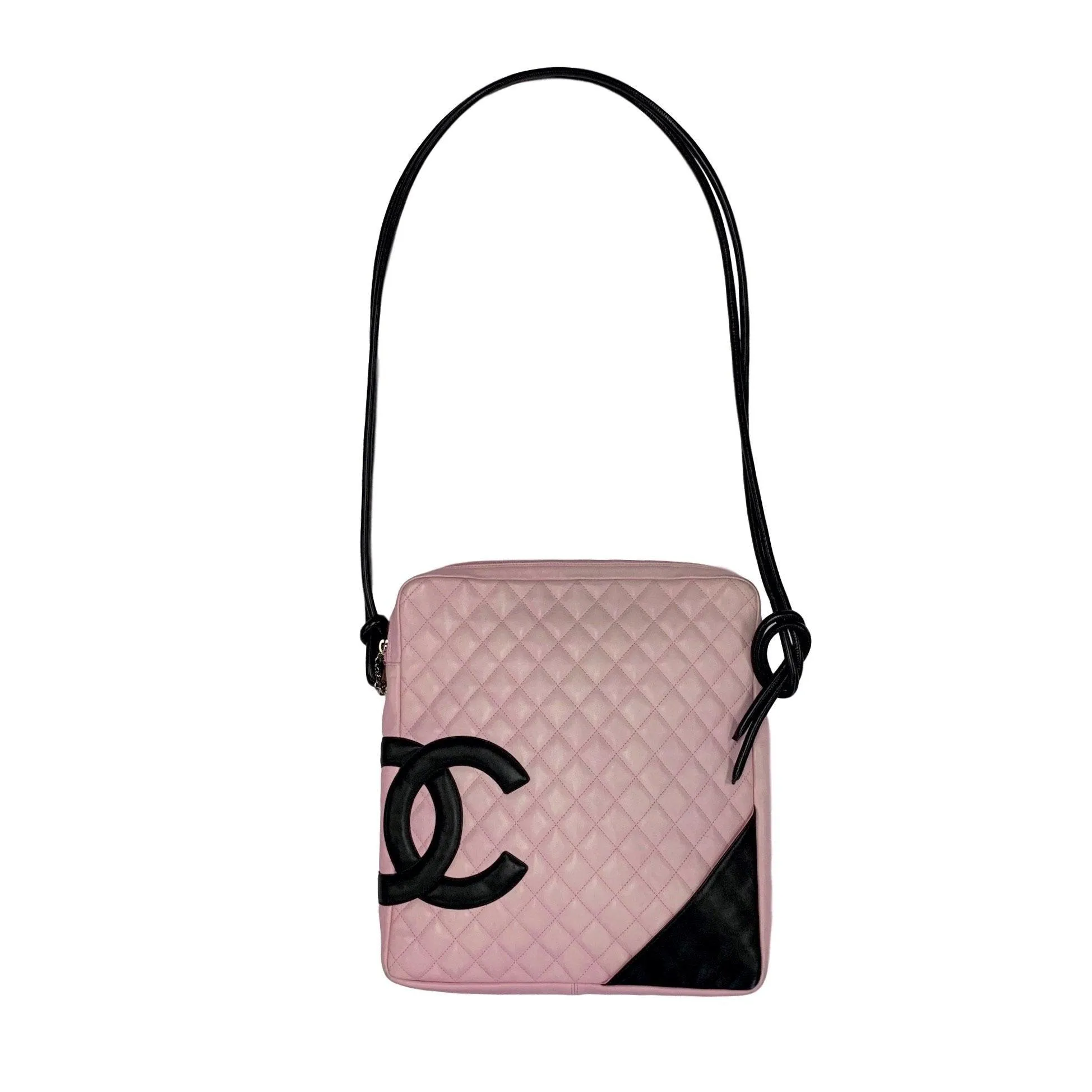 Chanel Pink and Black Large Cambon Crossbody