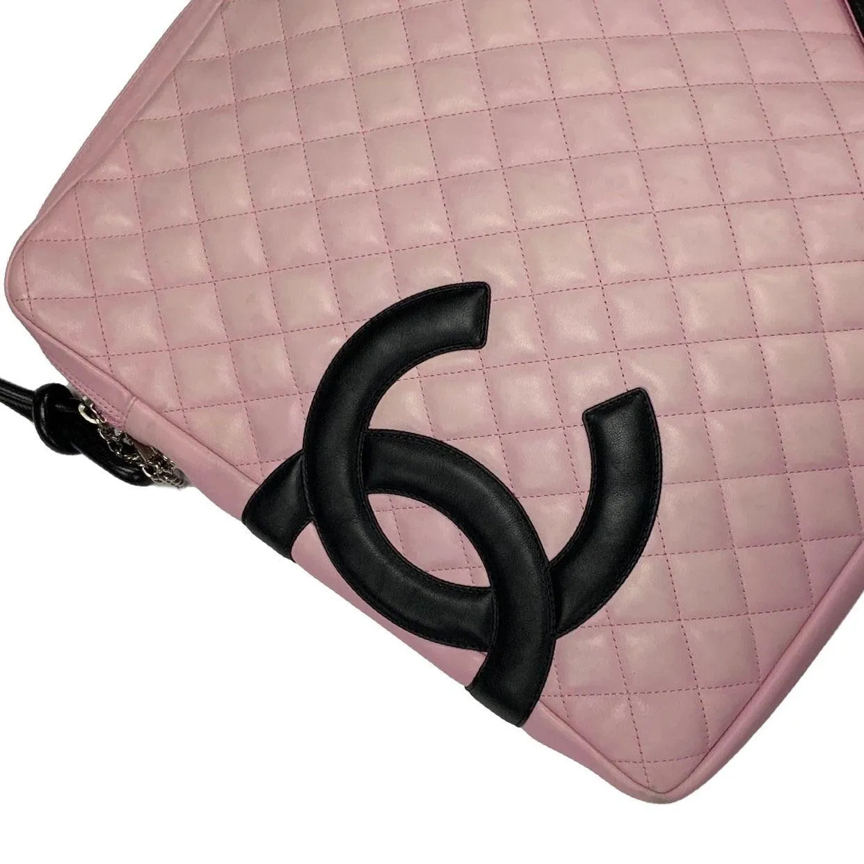 Chanel Pink and Black Large Cambon Crossbody