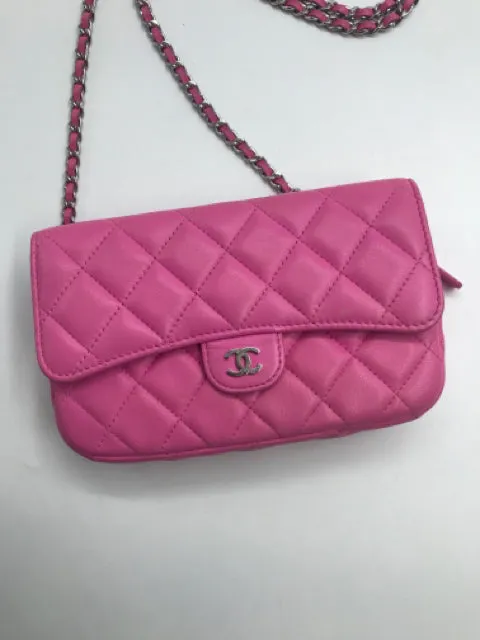 Chanel Pink Calfskin 2021 Small Flap Pouch Handbag