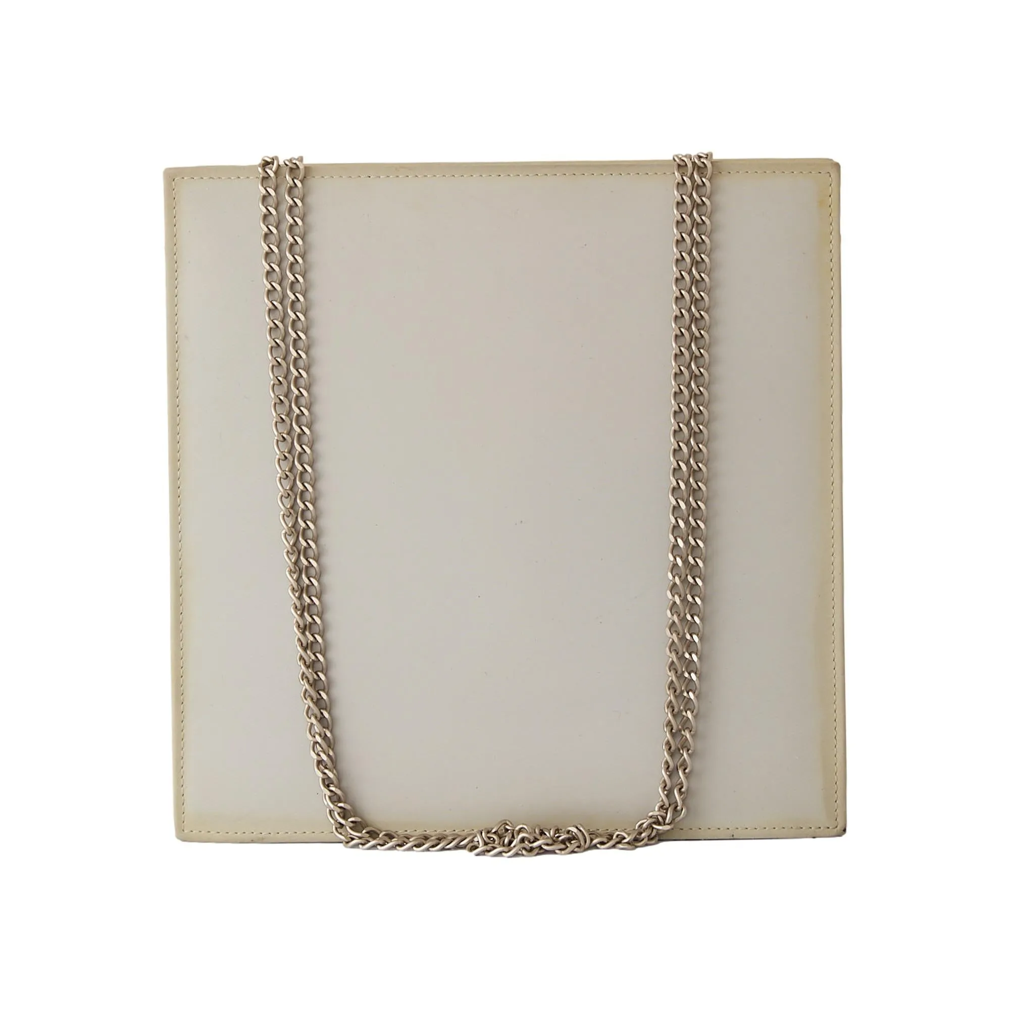 Chanel Silver Logo Sequin Chain Shoulder Bag