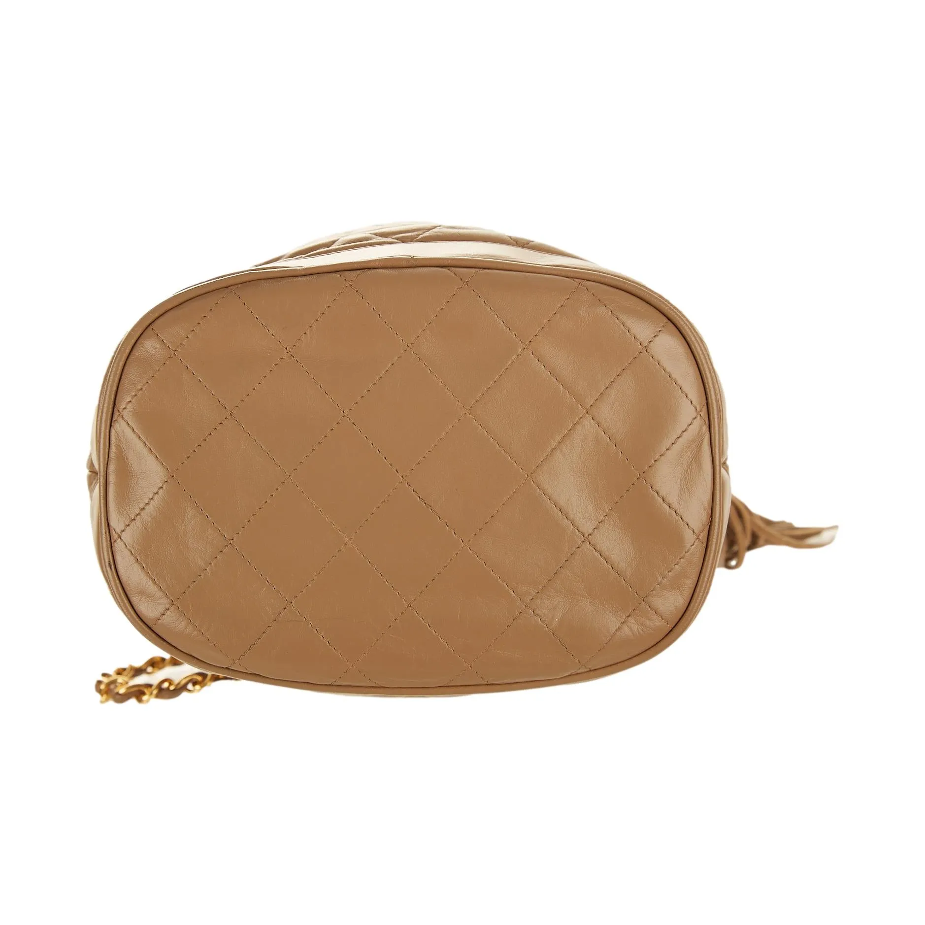 Chanel Tan Fringe Drawstring Shoulder Bag