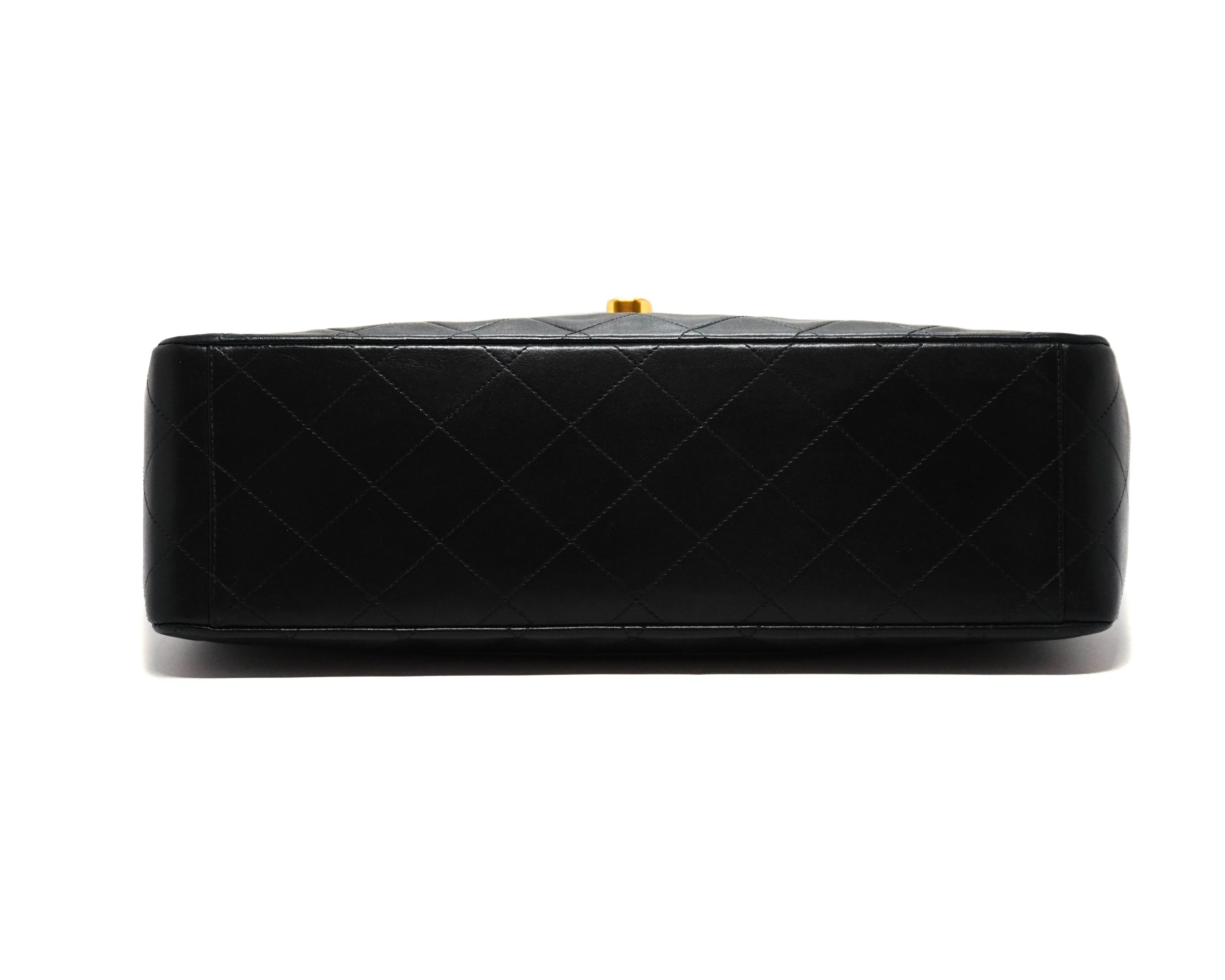 Chanel Vintage Black Lambskin XL CC Maxi Jumbo