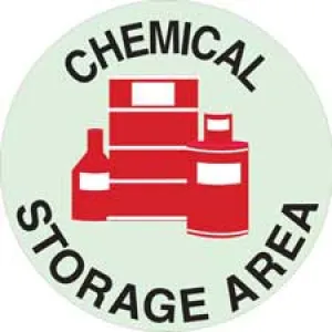 CHEMICAL STORAGE AREA BradyGlo Floor Sign/Buy online