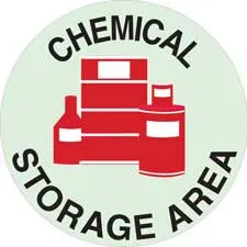 CHEMICAL STORAGE AREA BradyGlo Floor Sign/Buy online