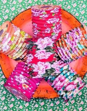 Chinese floral paper lanterns