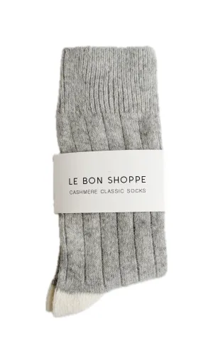Classic Cashmere Socks in Grey Melange