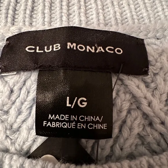 Club Monaco Diamond Crew Sweater - NWT - Size L