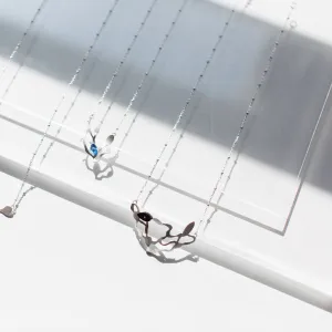 Cluster Seaweed Necklace in Brushed Silver