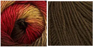 COFFEE   FLAMES - Embossed Phoenix Vortex Shawl KIT