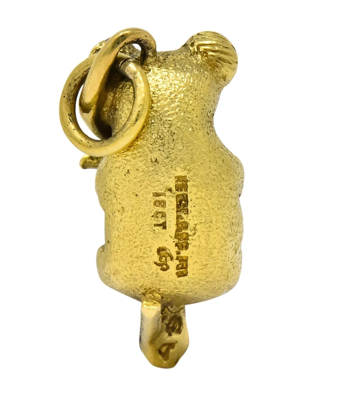 Contemporary 18 Karat Green Gold Realistic Koala Pendant Charm
