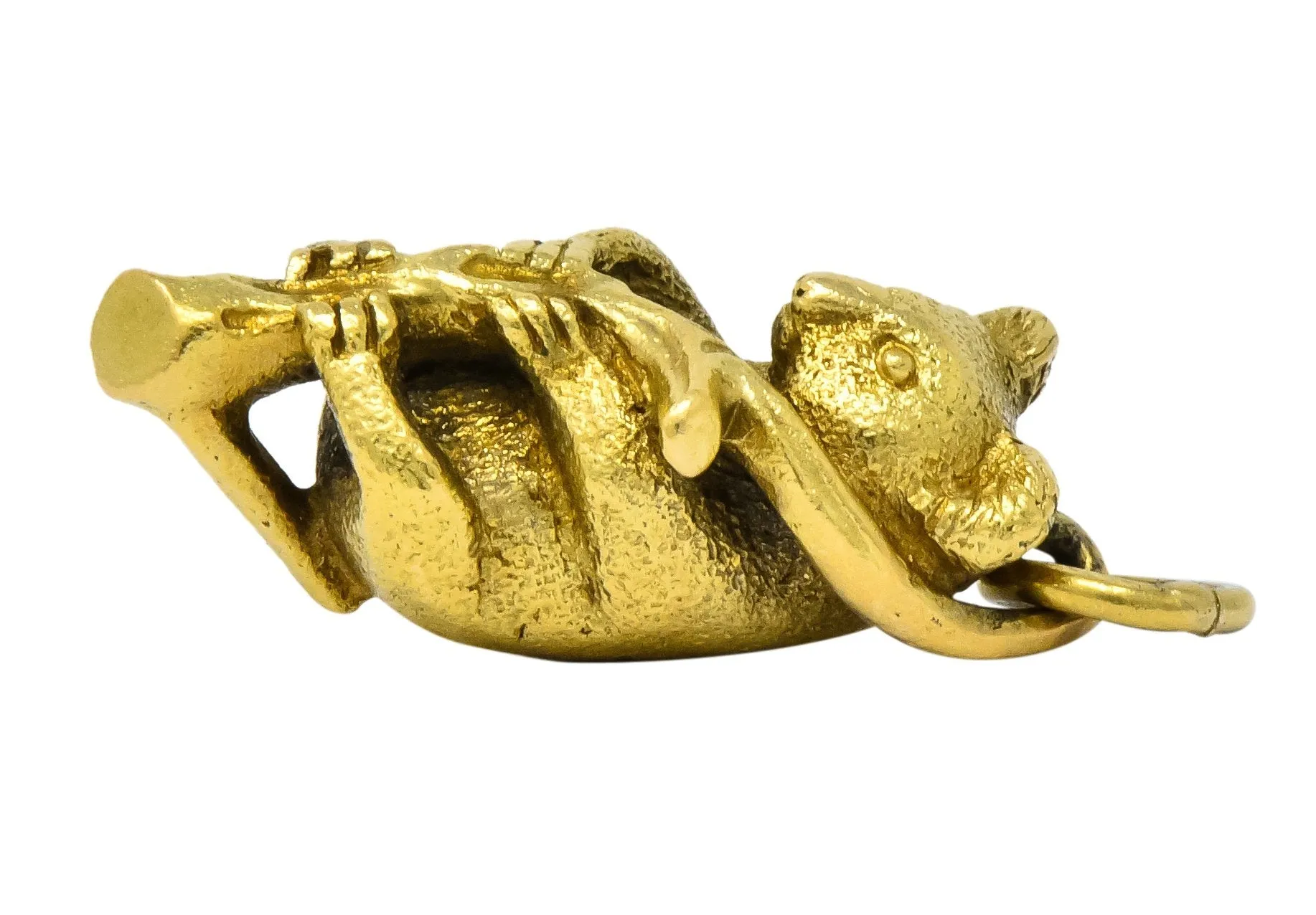 Contemporary 18 Karat Green Gold Realistic Koala Pendant Charm