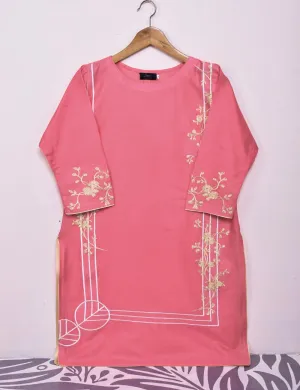 Cotton Embroidered Stitched Kurti - Splish Splash (TS-037A-Pink)