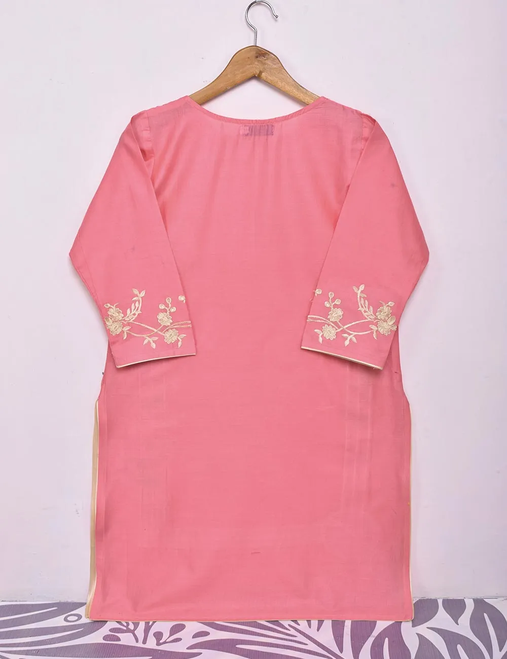 Cotton Embroidered Stitched Kurti - Splish Splash (TS-037A-Pink)