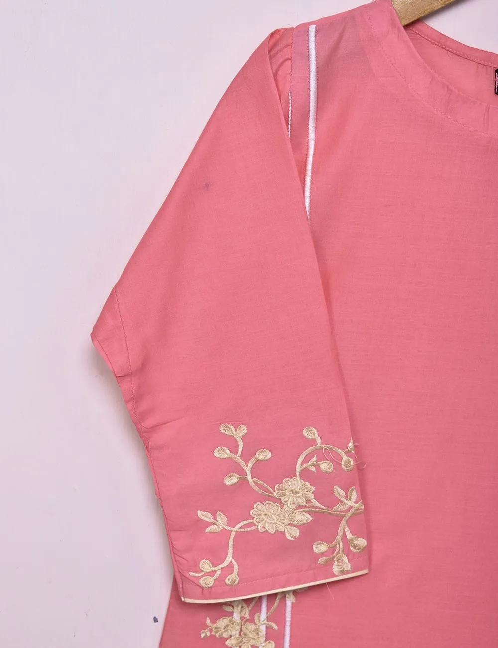 Cotton Embroidered Stitched Kurti - Splish Splash (TS-037A-Pink)