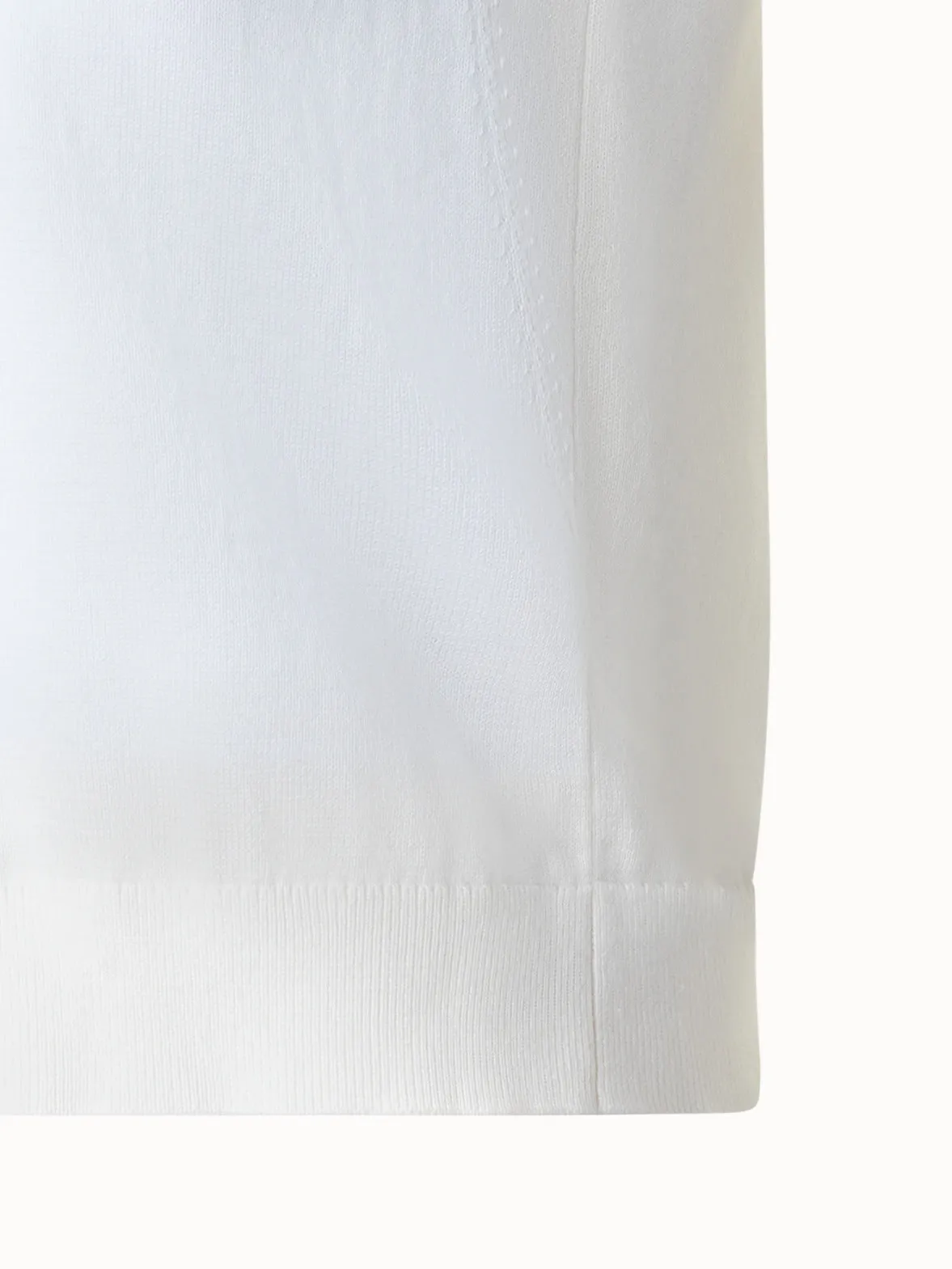 Cotton Knit Top with Trapezoid Jacquard