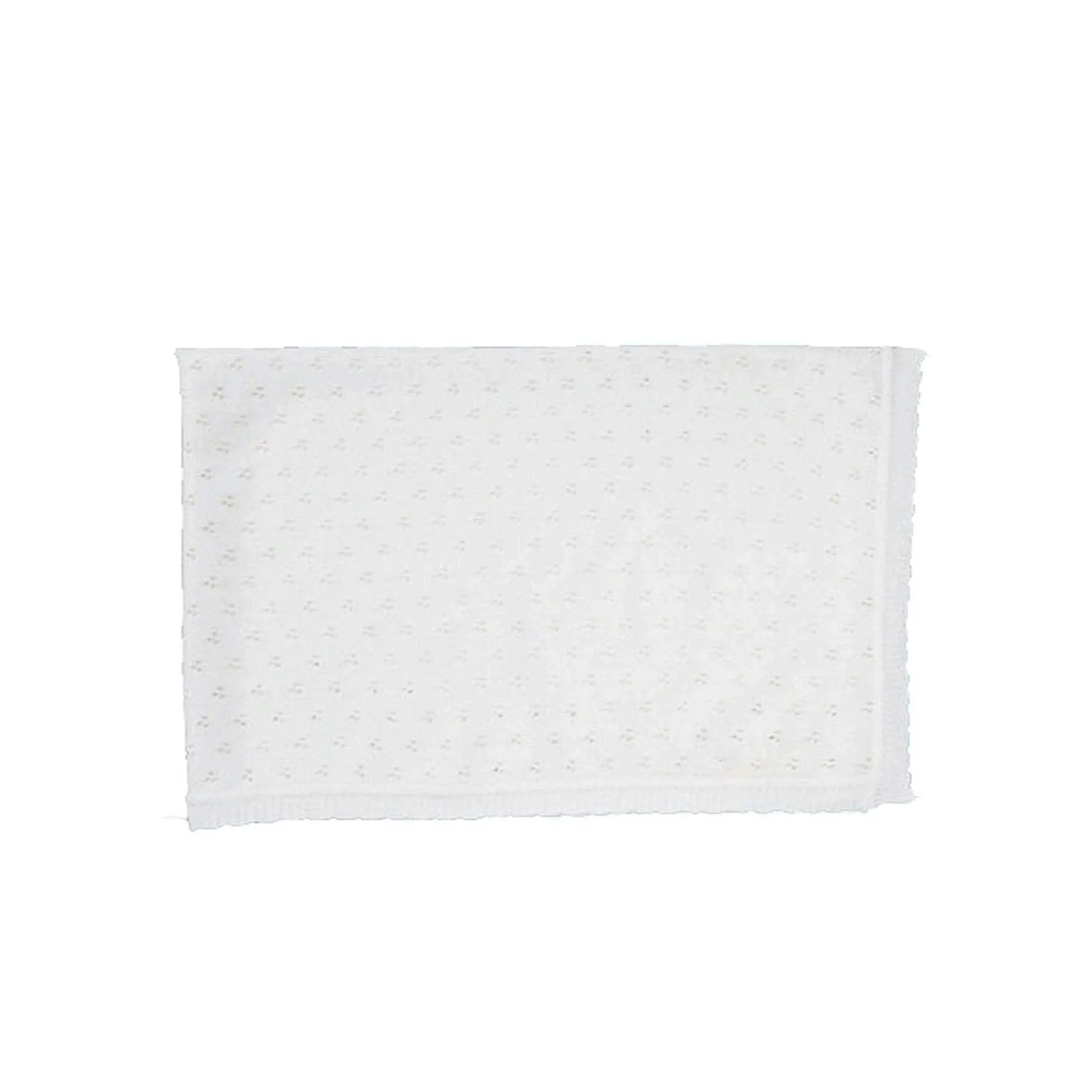 Cream Pointelle Baby Blanket Off-White Solid Color Neutral