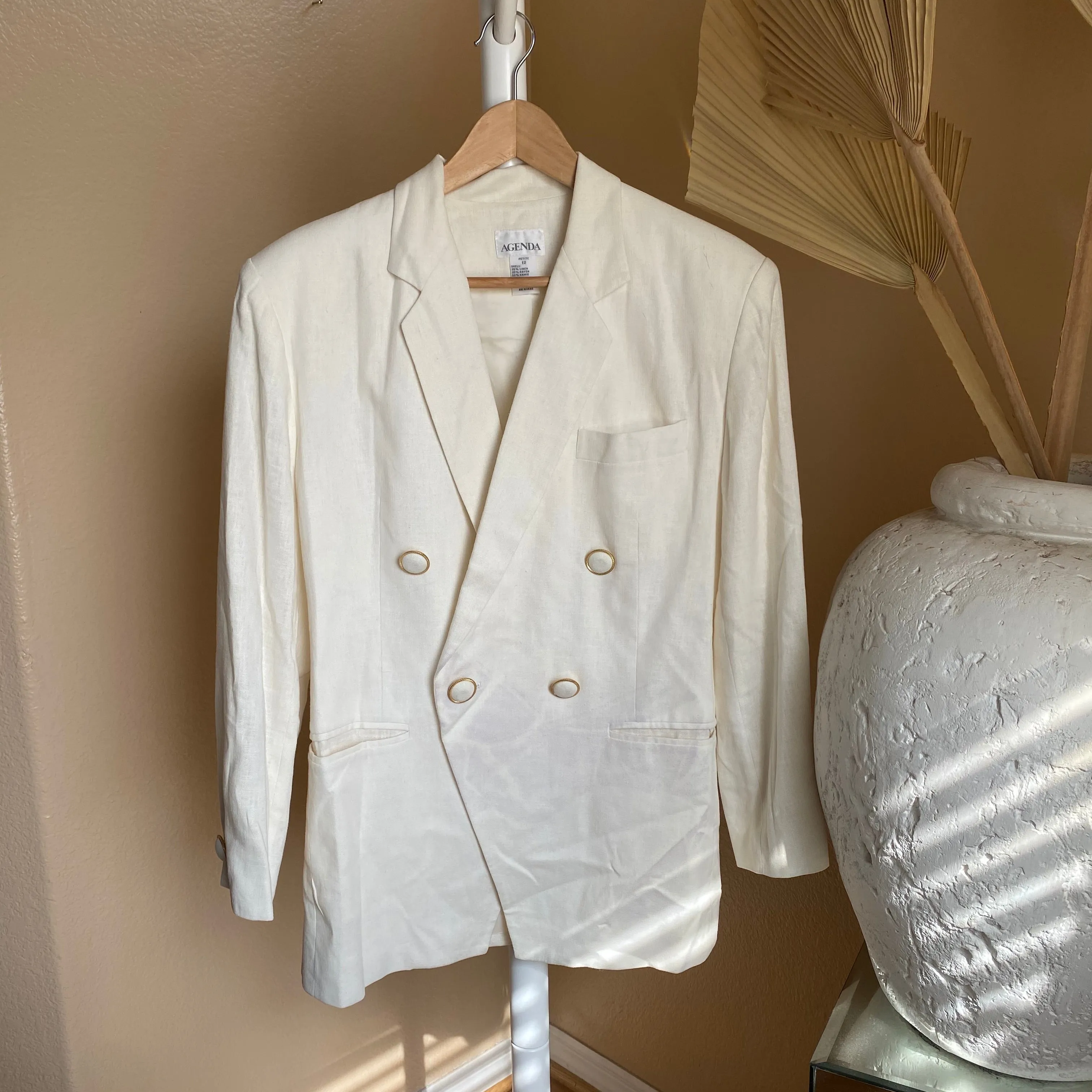 Cream Power Blazer