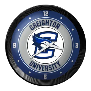 Creighton Bluejays: Ribbed Frame Wall Clock
