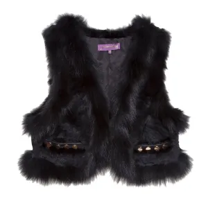Cropped Embossed Vest