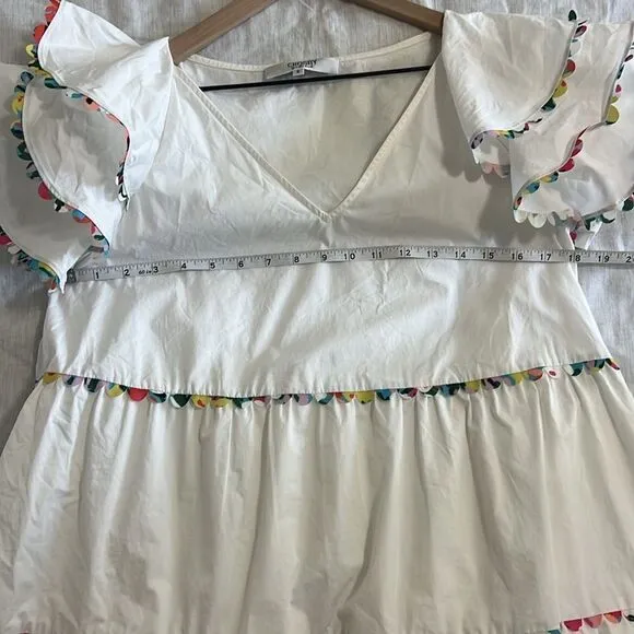 Crosby Lydia Dress Poplin Cotton White Size Small