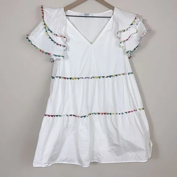 Crosby Lydia Dress Poplin Cotton White Size Small