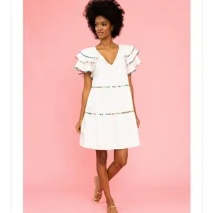 Crosby Lydia Dress Poplin Cotton White Size Small