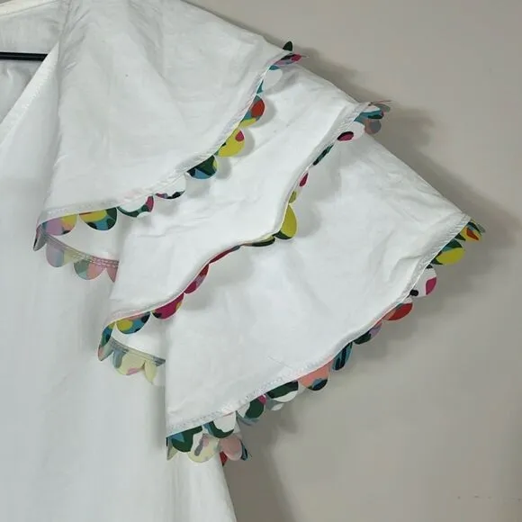 Crosby Lydia Dress Poplin Cotton White Size Small